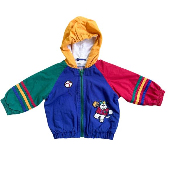 Vtg 1980s 1990s Weather Tamer Colorblock Baseball Jacket - Picture 1 of 9